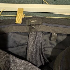Theory Charcoal-Navy Blue Dress Pants
